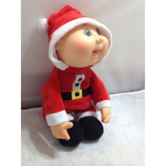 1992 Vintage Cabbage Patch Style Santa Elf Stuffed plush Toy Christmas Doll -10" - Picture 4 of 7
